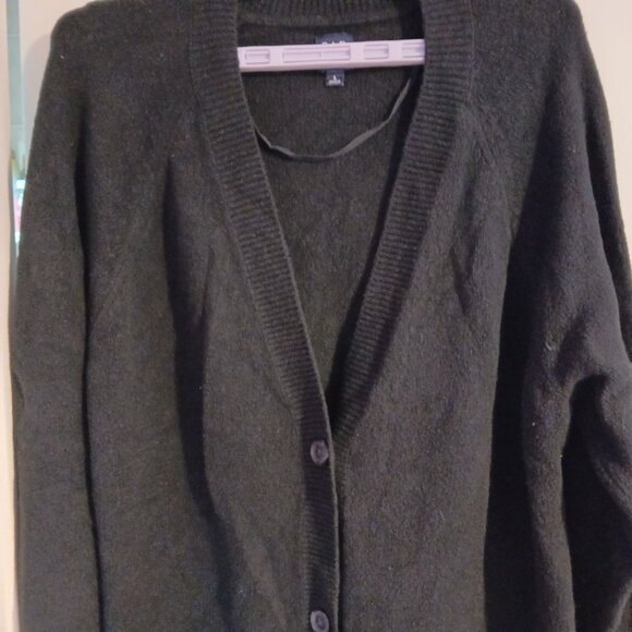GAP Women's Long Black Cardigan Size Large - Picture 4 of 9